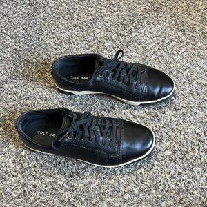 Cole Haan Men’s Berkley Sneakers Black Leather Low Top Lace Up Shoes Size 7 M